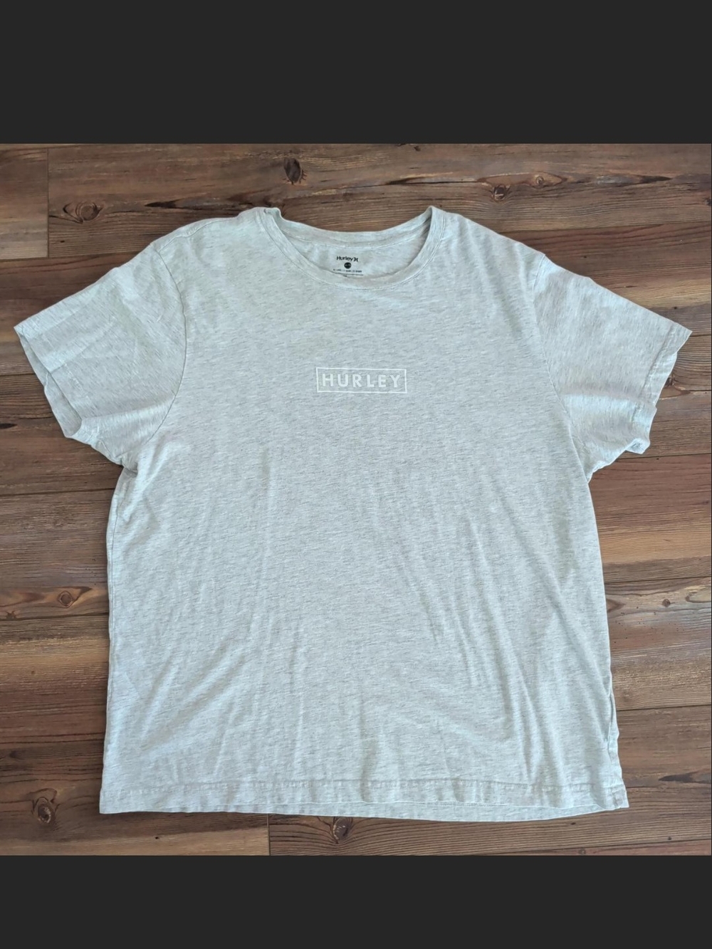 Hurley Light Gray Logo Crew Neck Tee
